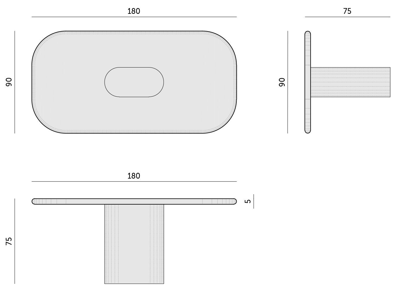 Прямоугольный обеденный стол из МДФ Punto Zero Franca e Allegra ARCH-00029947 - Вид №3