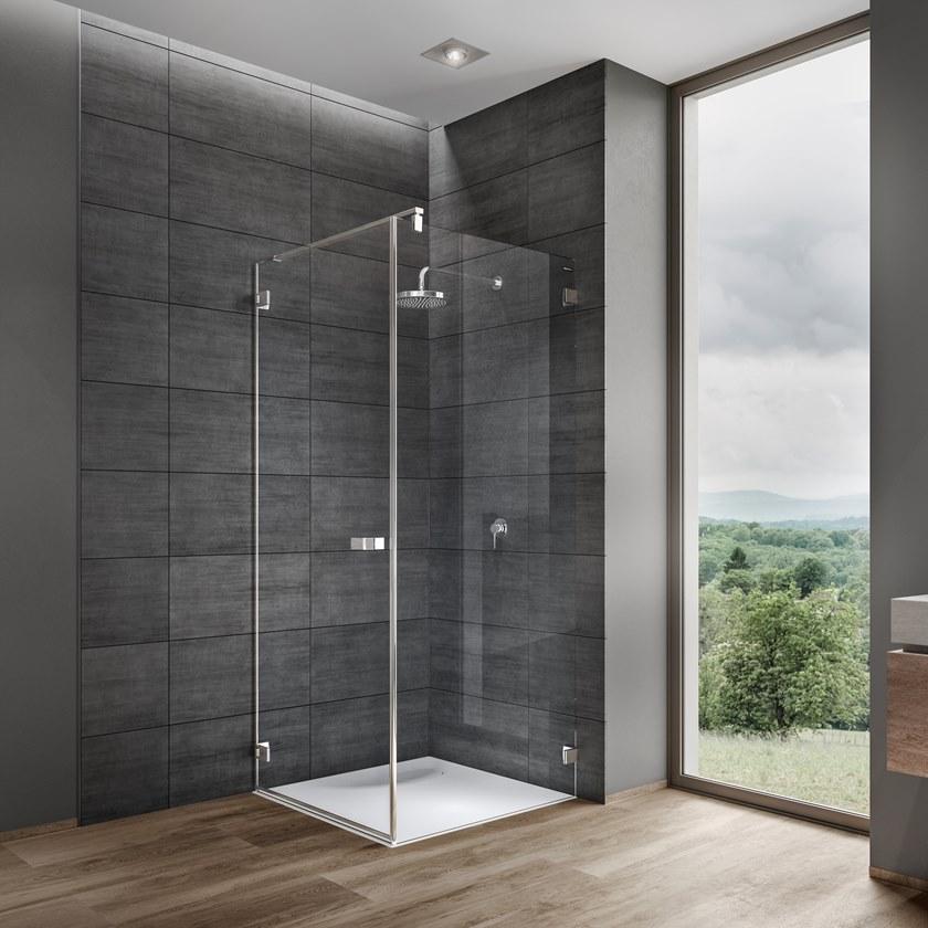 DUSCHOLUX Стеклянная душевая кабина на заказ с дождевиком sun-id-1423306 - Вид №1