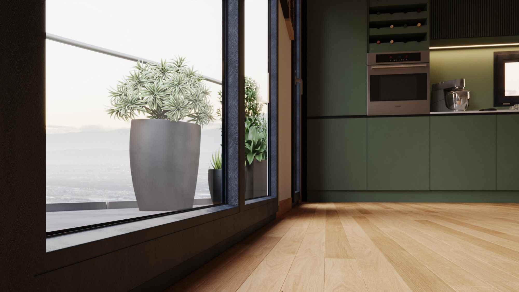 ПВХ распашная дверь-окно NURITH DOMUS ARCH-00037253 - Вид №1