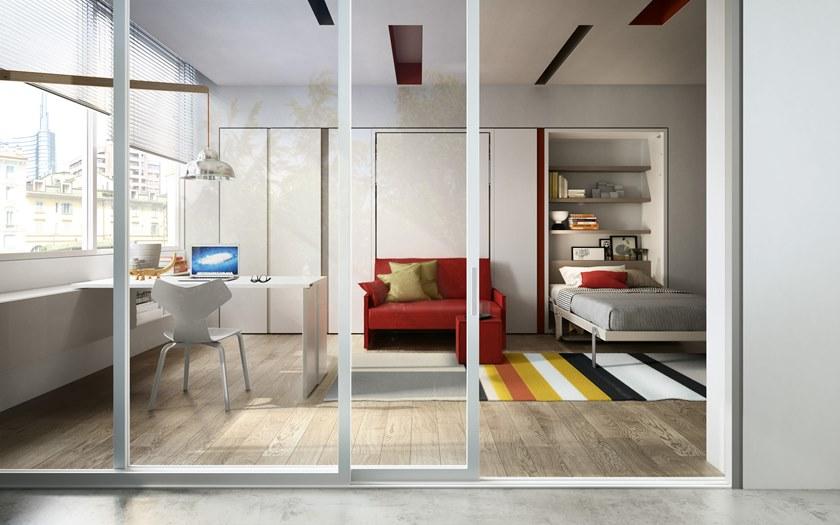 CLEI Односпальная кровать, трансформируемая в выдвижной меламин Altea sun-id-1383471 - Вид №4