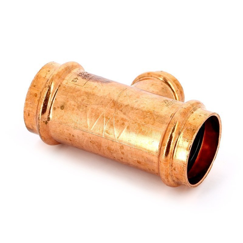 Тройник пресс 42x28x42 медный IBP P513004228042 - Вид №2