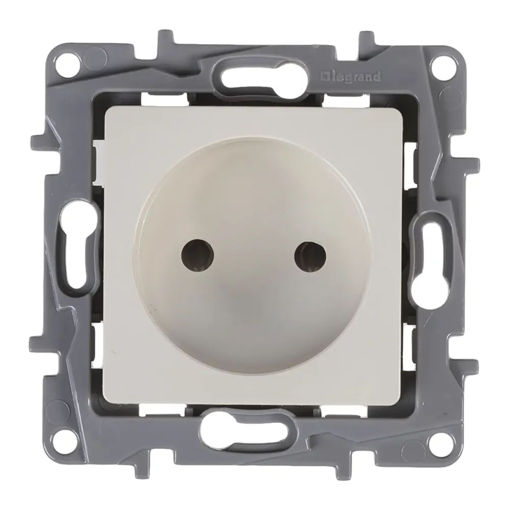 Legrand Etika - розетка скрытого монтажа без заземления, слоновая кость 17356417 STLM-1464602