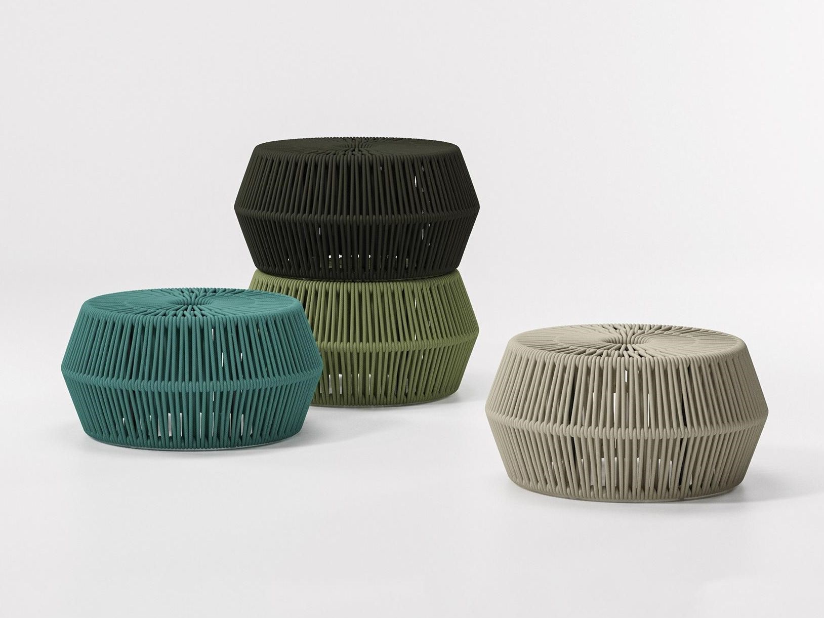 Круглый садовый пуфик Kettal ZigZag ARCH-00086705 - Вид №1