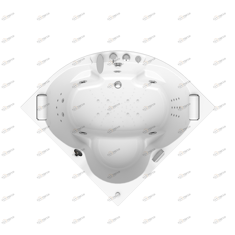 Гидромассаж "Специальный Chrome" на ванну Сорренто 140х140 (двигатель 1500 Вт, система "Turbo-pool",  миниджет Релакс - 17 шт., джет Релакс - 2 шт., джет Магнус, Линц - 4 шт.) Radomir 1-65-2-0-5-038