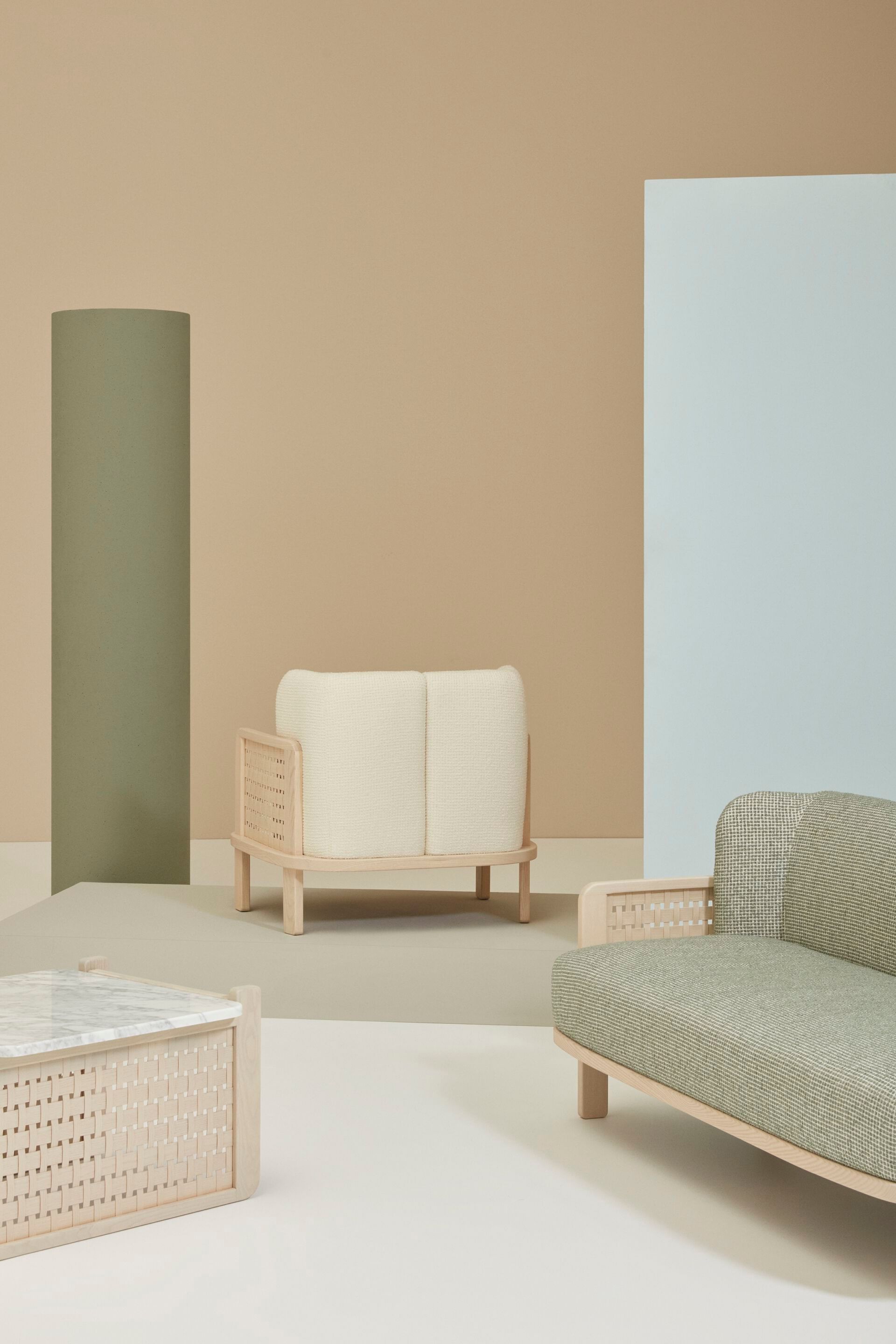 2-местный линейный диван из ясеня Billiani Raquette ARCH-00075780 - Вид №4