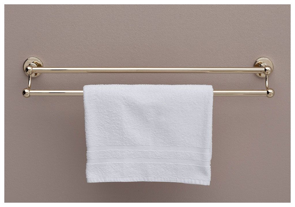 Держатель для полотенец Aquanet 4624D, золото (60 см, двухрядный)  - Вид №3