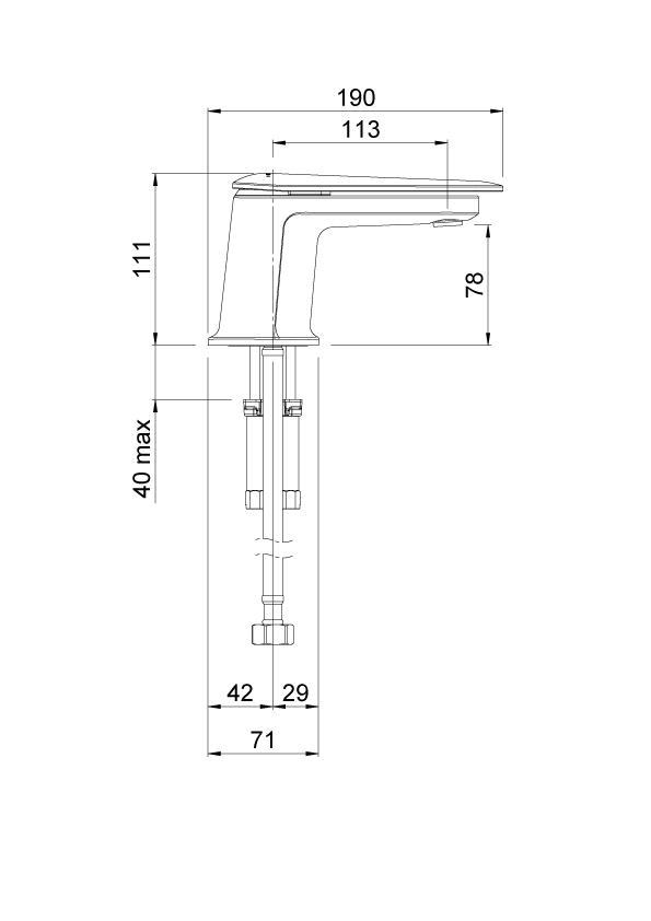 AOBCP Смеситель для раковины Aio Methven Хром  - Вид №1