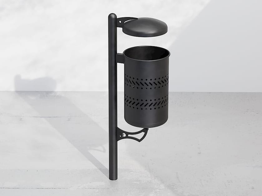 Наружная металлическая корзина для мусора с крышкой DIMCAR ARCH-00122509