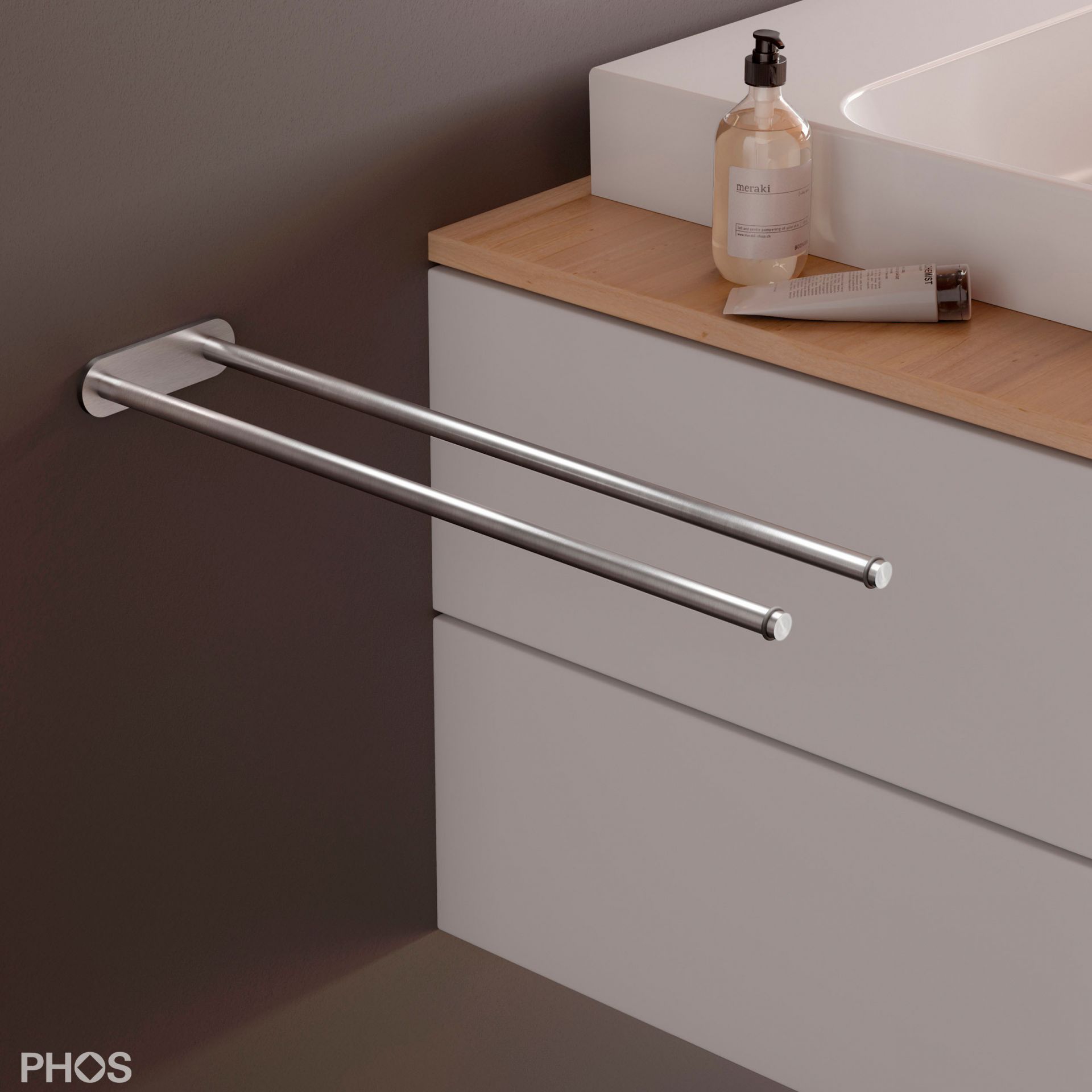 HS12-420D-O Двойной полотенцесушитель PHOS  - Вид №1