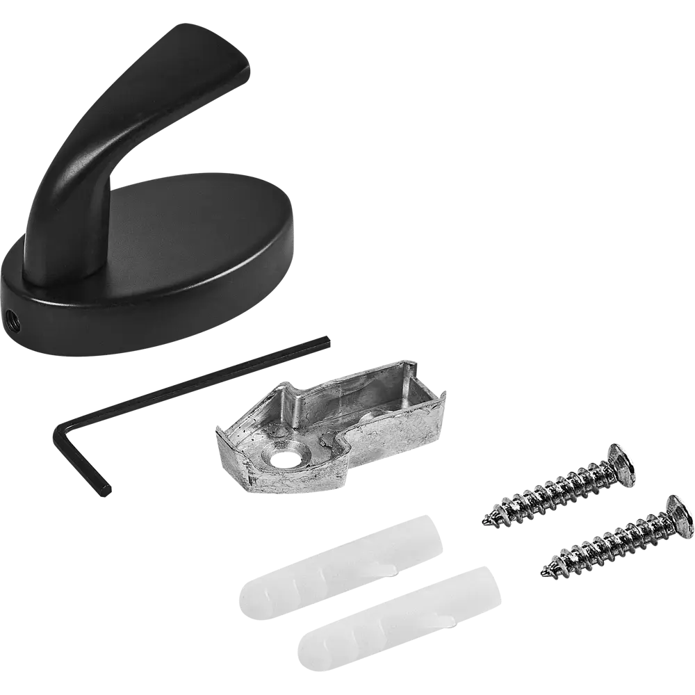 89364376 Крючок мебельный Edson N00-N00-MB ЦАМ цвет черный STLM-1012184 5303-N00-MB - Вид №2