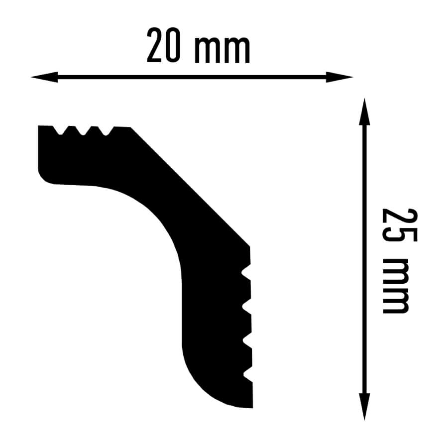 Уголок внутренний C 20/25 (25*4) ПЛИНТЭКС  - Вид №1