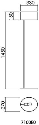 NEXO LUCE Светодиодный торшер из стали Oxen floor lamp 7100e0 - Вид №3