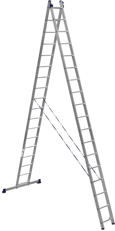 Алюминиевая двухсекционная универсальная лестница HS2 6217 ALUMET 
