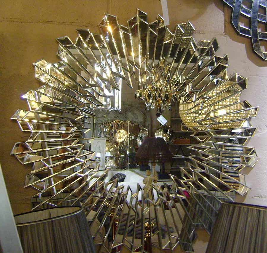 Зеркало-солнце 120 см серебряное Mirror Clear DELIGHT COLLECTION ДИЗАЙНЕРСКИЕ 00-3882987 Серебро  - Вид №2