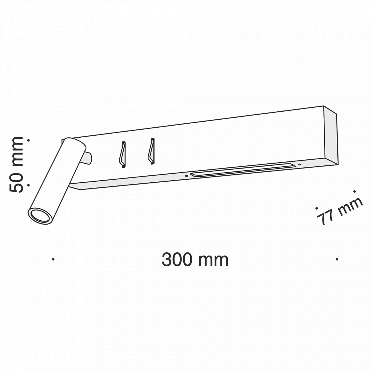 Бра настенное черное Comodo C031WL-L8B3K TECHNICAL CEILING & WALL 00-3957391 Черный  - Вид №2