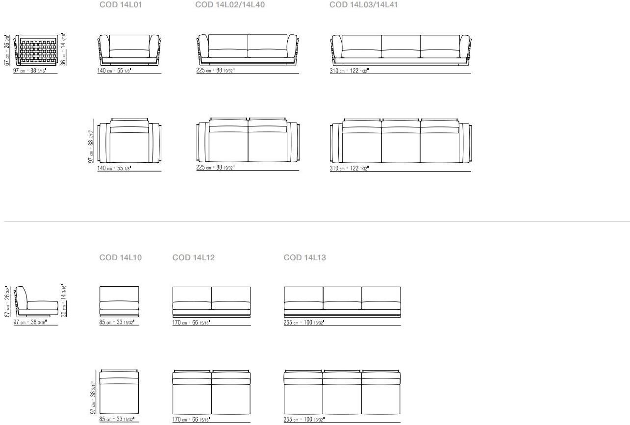 Flexform 3-х местный тканевый диван Cestone sun-id-1447748 - Вид №9