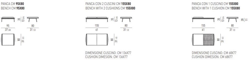 Уличная скамейка из тика и синтетического волокна Minotti Fynn Outdoor ARCH-00136813 - Вид №5
