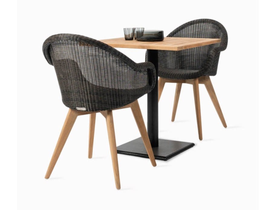 Стальной и деревянный квадратный садовый стол Vincent sheppard QUADRO ARCH-00008676 - Вид №2