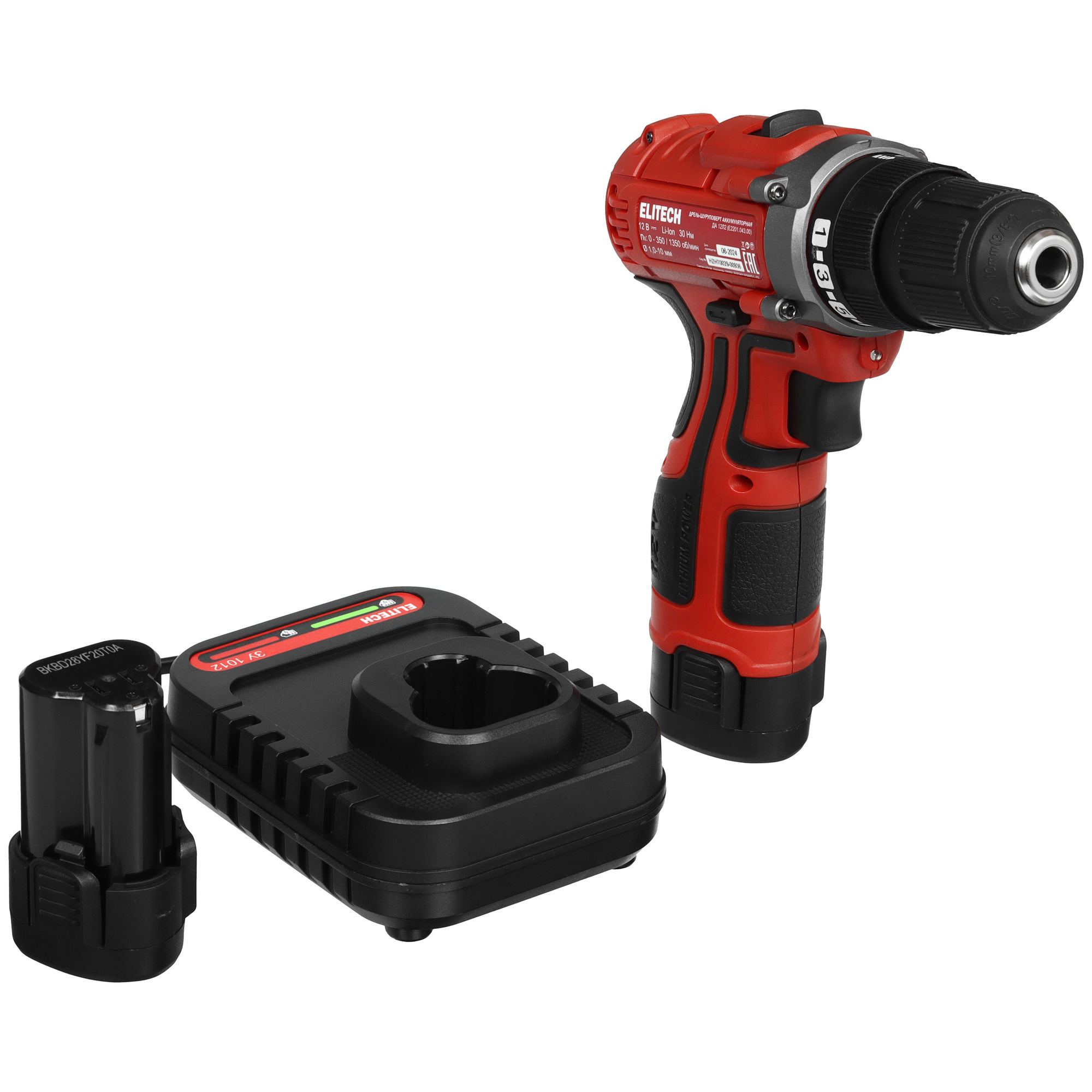 Дрель-шуруповерт Elitech ДА 12Л2 5495631 STDN-0003347 - Вид №1
