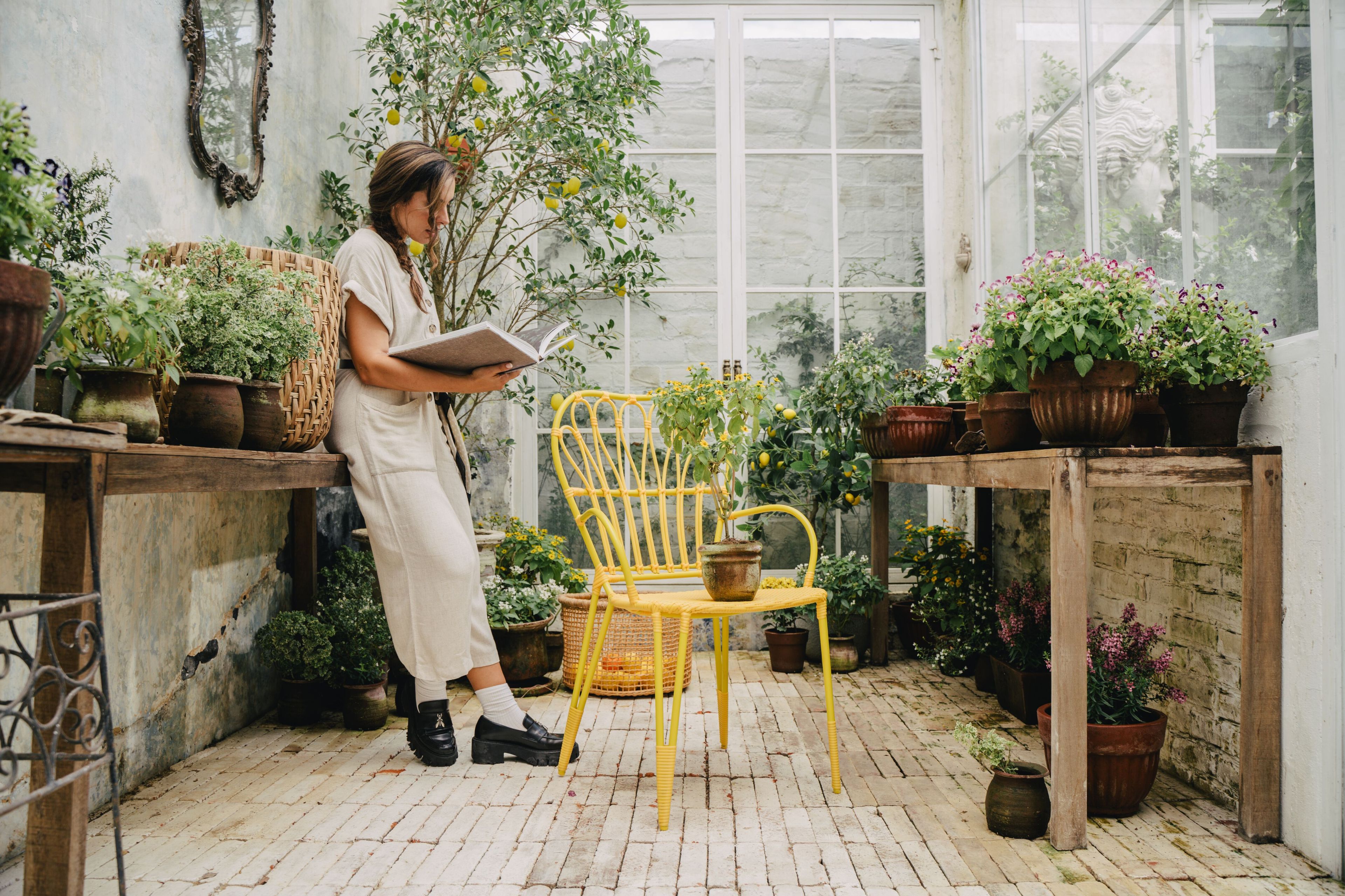 Синтетическое волокно и алюминиевый садовый стул с подлокотниками cbdesign Fiorella ARCH-00081323