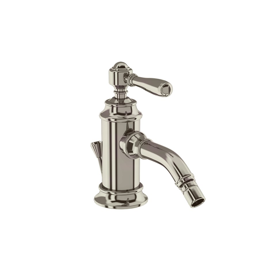 Burlington Arcade Смеситель для биде, однорычажный, Arcade, со сливным клапаном Хром с белым рычагом AWL13C  - Вид №2