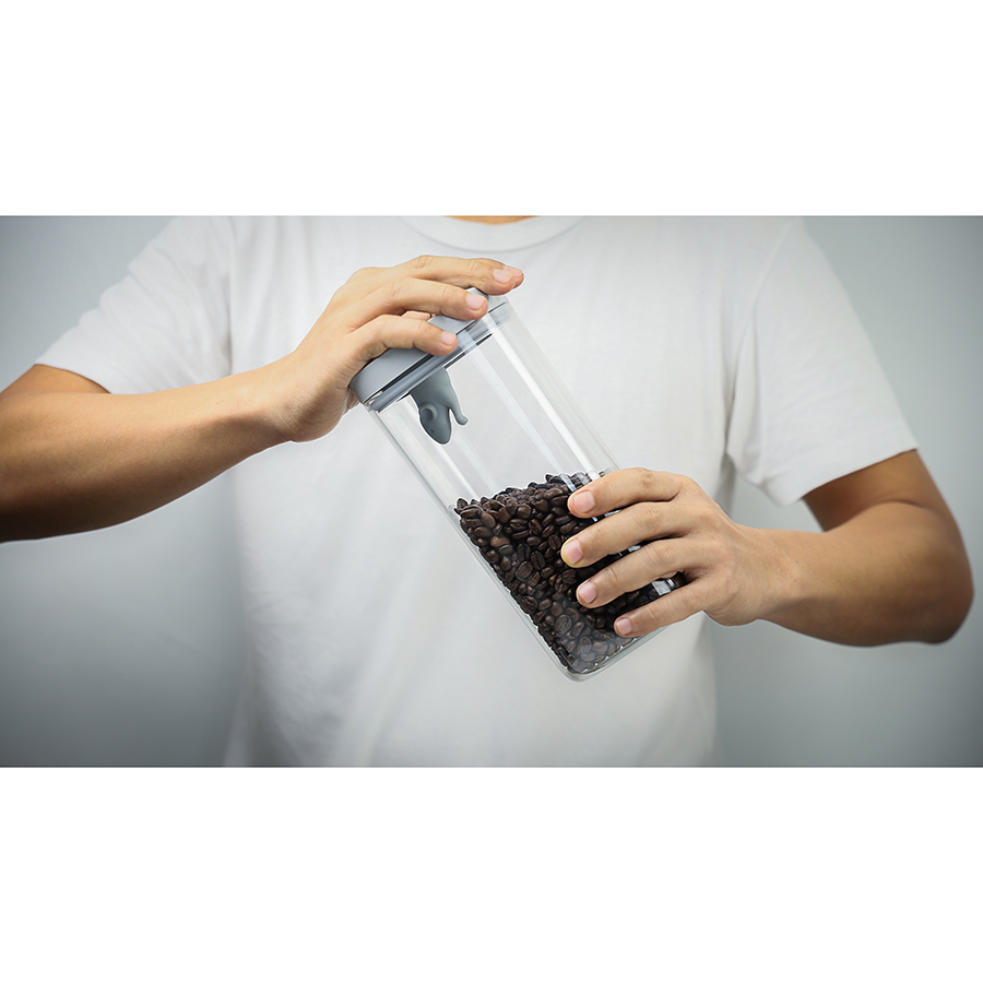 QL10346-CL-GY Контейнер для пищевых продуктов lucky mouse 1,2 л Qualy  - Вид №2