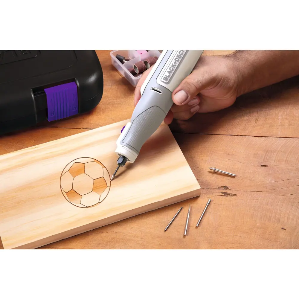 Гравер аккумуляторный Black&Decker BCRT8IPETK, 7.2 В Li-ion 1.5 Ач BLACK + DECKER STLM-2179344 - Вид №7