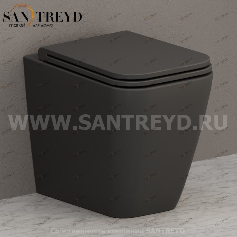 ST004SK Приставной унитаз напольный Белый Ceramica Globo STONE Италия