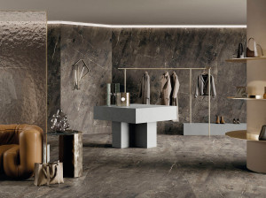 Пол / керамогранит с мраморным эффектом