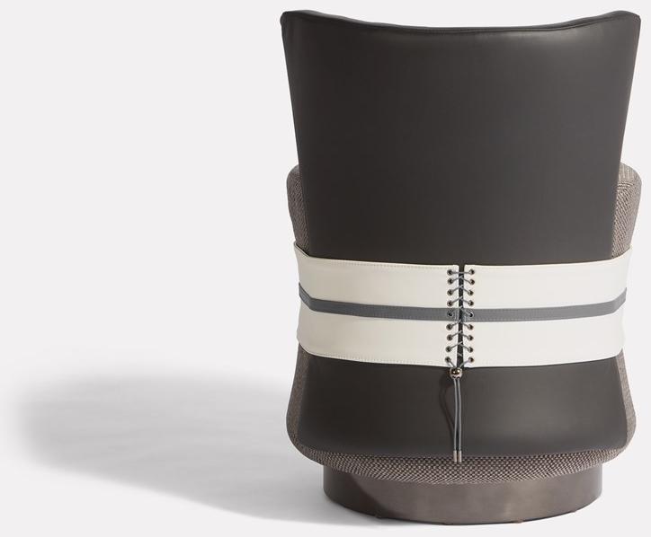 MORADA Мягкое кресло из кожи и ткани Fascetta Fascetta dc - Вид №1