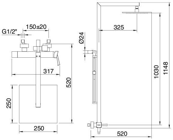 Rubinetterie Treemme Bridge_mono  7906  - Вид №2