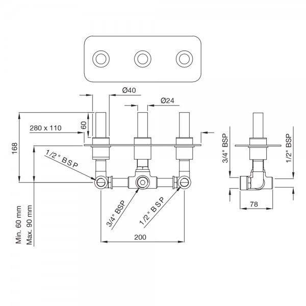 FLE-CHR-63427 Переключатель на два положения Artize Fleur Хром - Вид №1