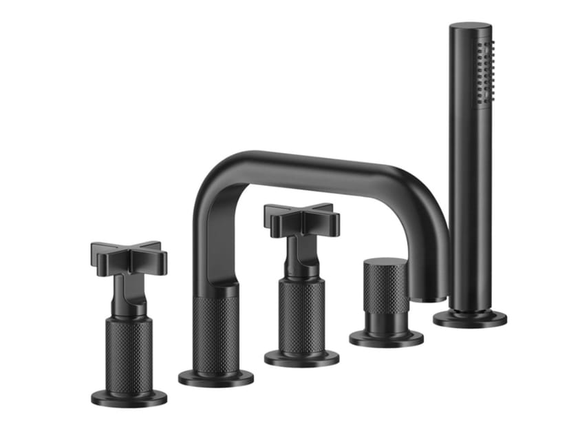 Смеситель для ванны из хромированной латуни с ручным душем Gessi гравировка ARCH-00032285