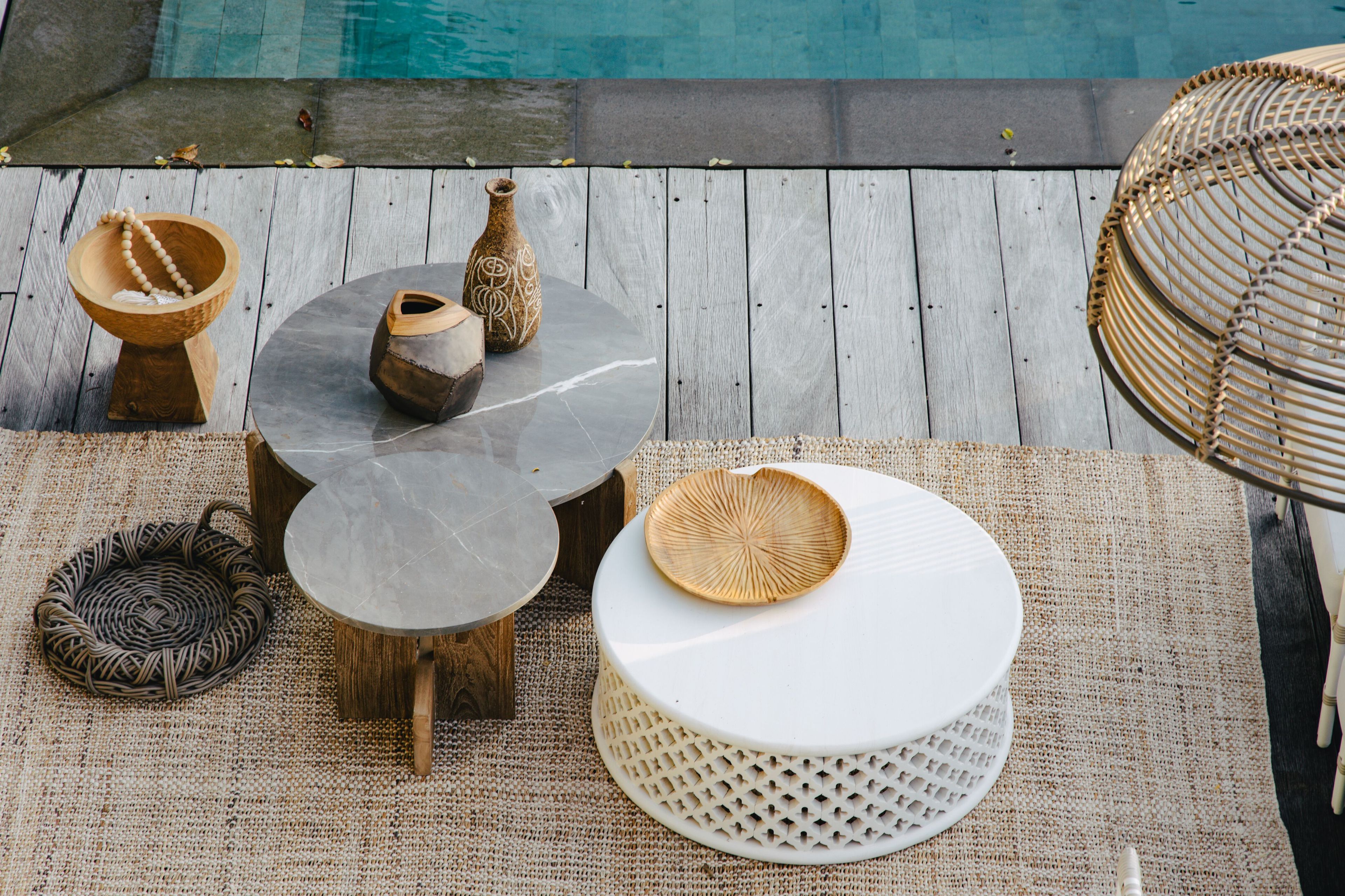 Круглый низкий стол из тикового дерева cbdesign Bamileke ARCH-00130721 - Вид №4