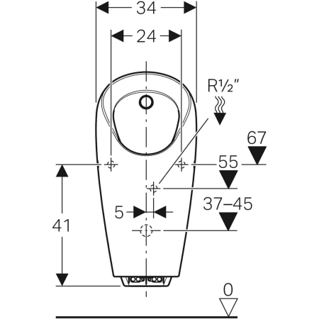 116.083.00.1 Писсуар сенсорный настенный Geberit  - Вид №2