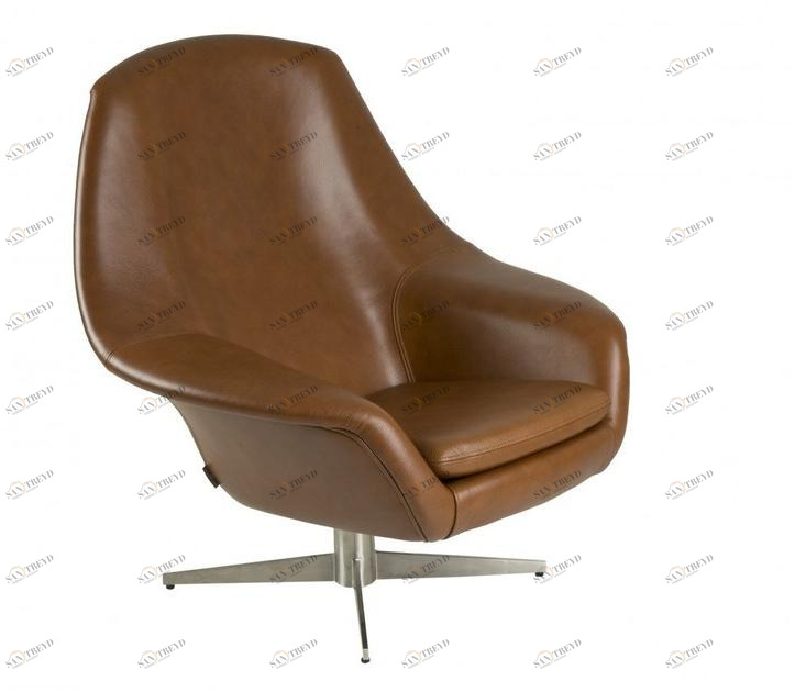 Hamilton Conte Paris Поворотное кожаное кресло Olaf sun-id-1345441