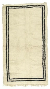 AFOLKI Прямоугольный шерстяной коврик с длинным ворсом Beni ourain Taa1220be