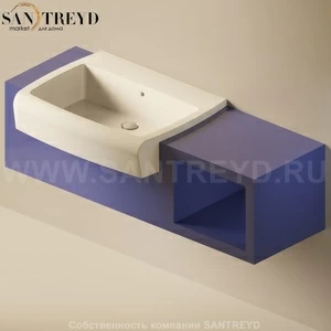 Flaminia UNA Консоль для раковины от 140 до 240 см с местом хранения синяя UNA75V1.5003