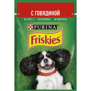 ПР0054740 Корм для собак Говядина пауч 85г Friskies