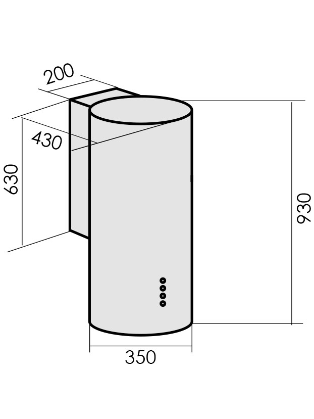 8160917 Вытяжка пристенная MBS STEVIA 135 белый STDN-0102818 - Вид №9