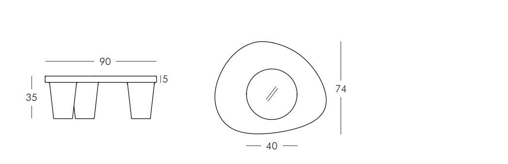 Журнальный столик из полиэтилена SLIDE Low Lita ARCH-00153123 - Вид №5