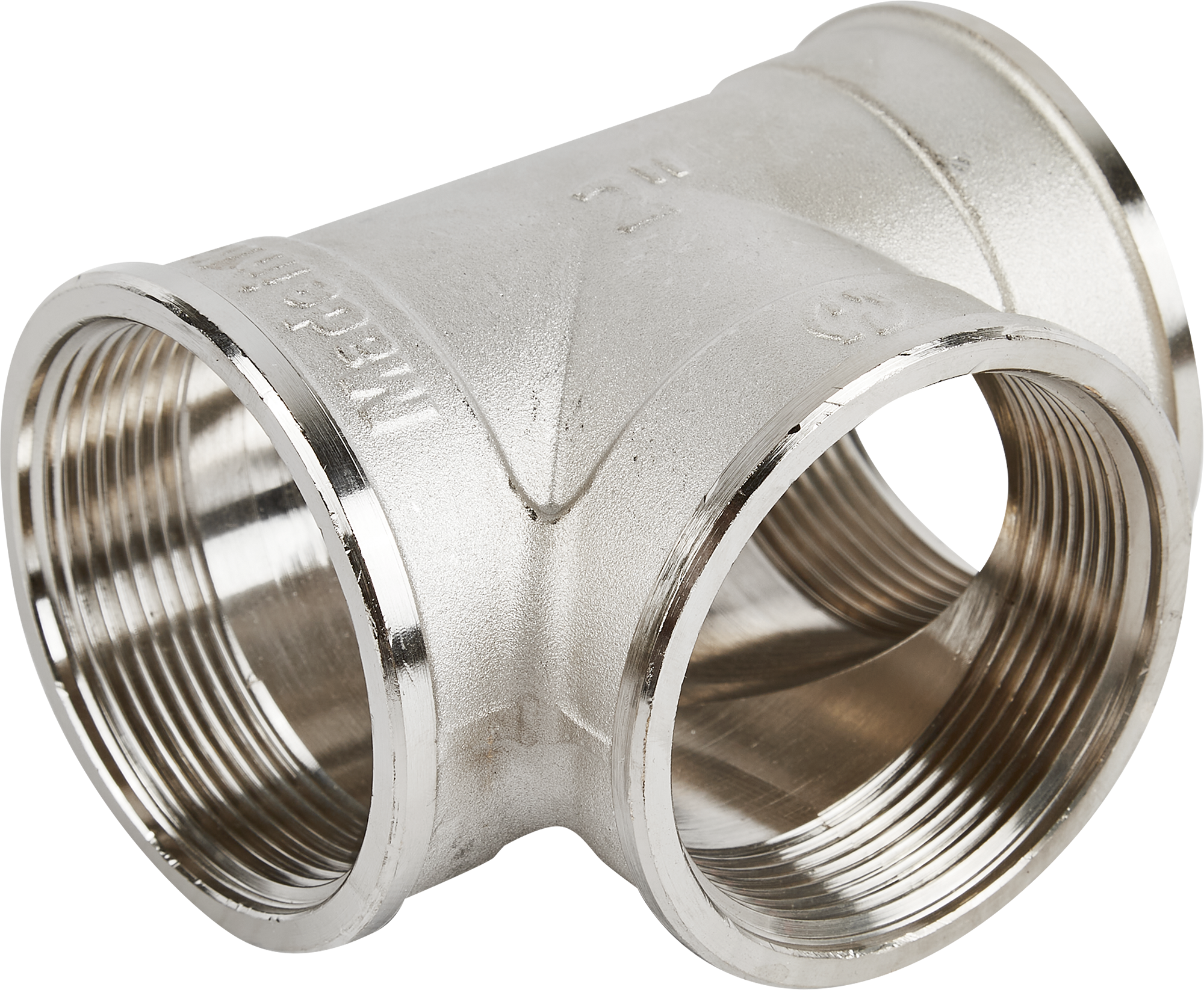 Тройник латунный STOUT 2" никелированный 82238988