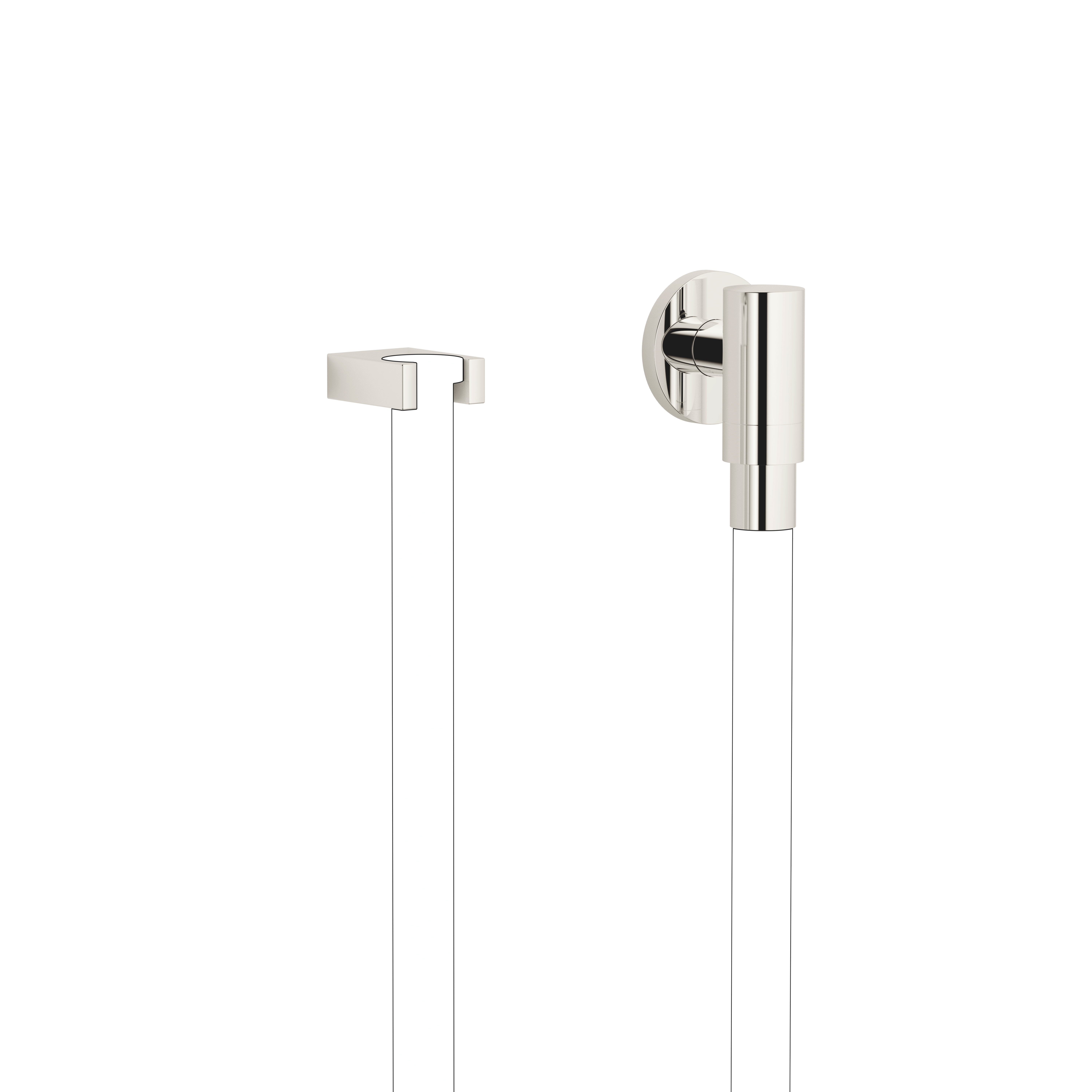 WATER TUBE Настенное колено Кнайпа с держателем шланга и отдельными розетками FlowReduce - Platinum DornBracht 27840979-08
