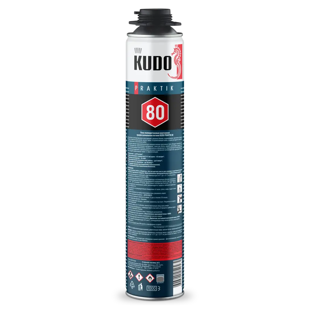 KUDO Praktik - профессиональная монтажная пена летняя для пистолета 1000 мл 89349741 STLM-1564296 - Вид №1