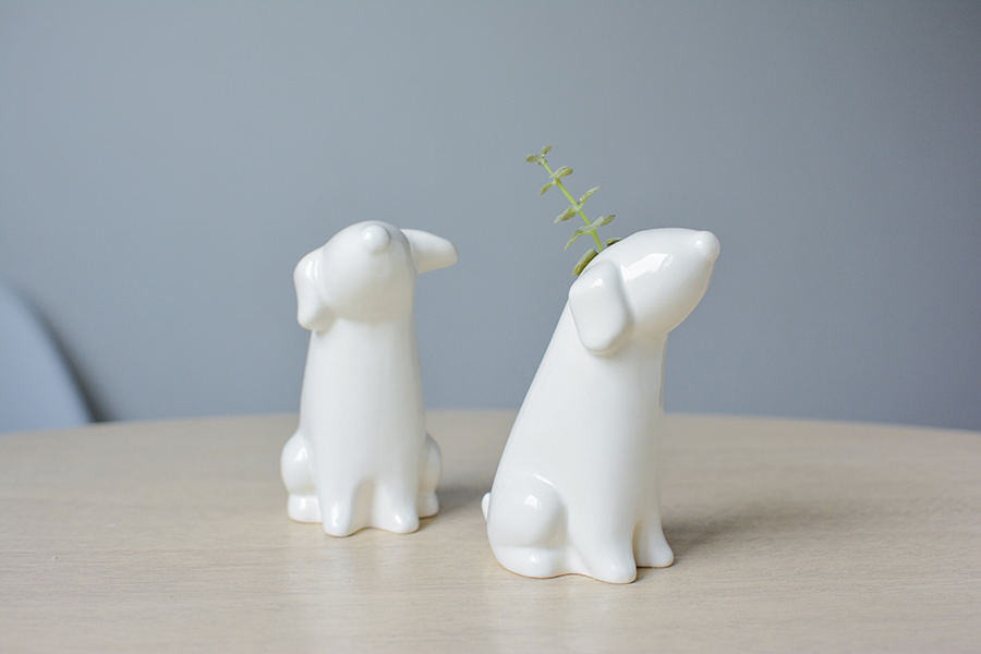 Ваза белая собачка "Бобик" ЭКОЧЕЛОВЕКИ - 00-3871311 Белый  - Вид №9