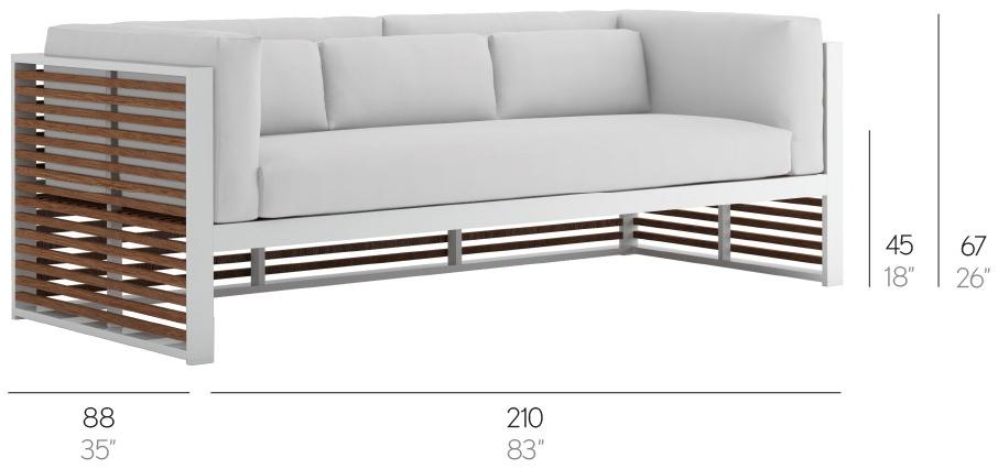 GANDIABLASCO 3-местный садовый диван из тика Dna teak sun-id-1442189 - Вид №2