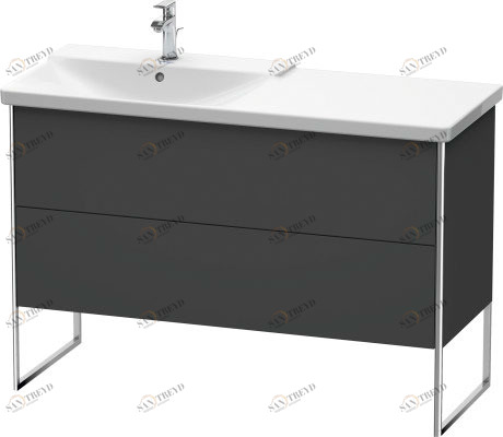 XS446604949 XSquare Тумбочка напольная Графит матовый, декор Duravit