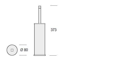 Хромированная латунная туалетная щетка De Rosso дурман ARCH-00034536 - Вид №3