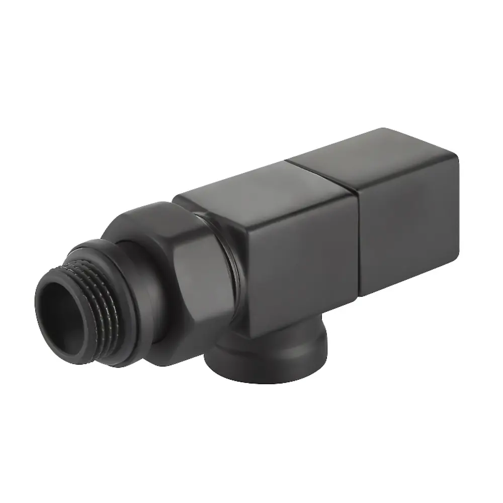 Набор вентилей для радиатора Royal Thermo Cube 1/2" осевой цвет черный 89353149 STLM-2206041  - Вид №2