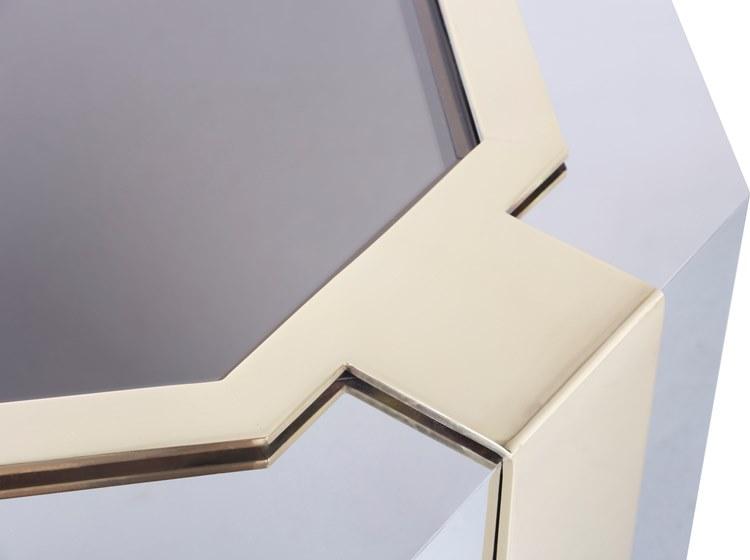 KOKET Низкий журнальный столик из нержавеющей стали и стекла sun-id-1457870 - Вид №4